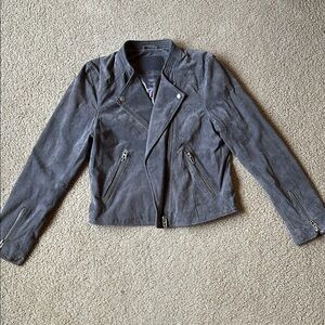 Blank NYC Gray Suede Moto Jacket M